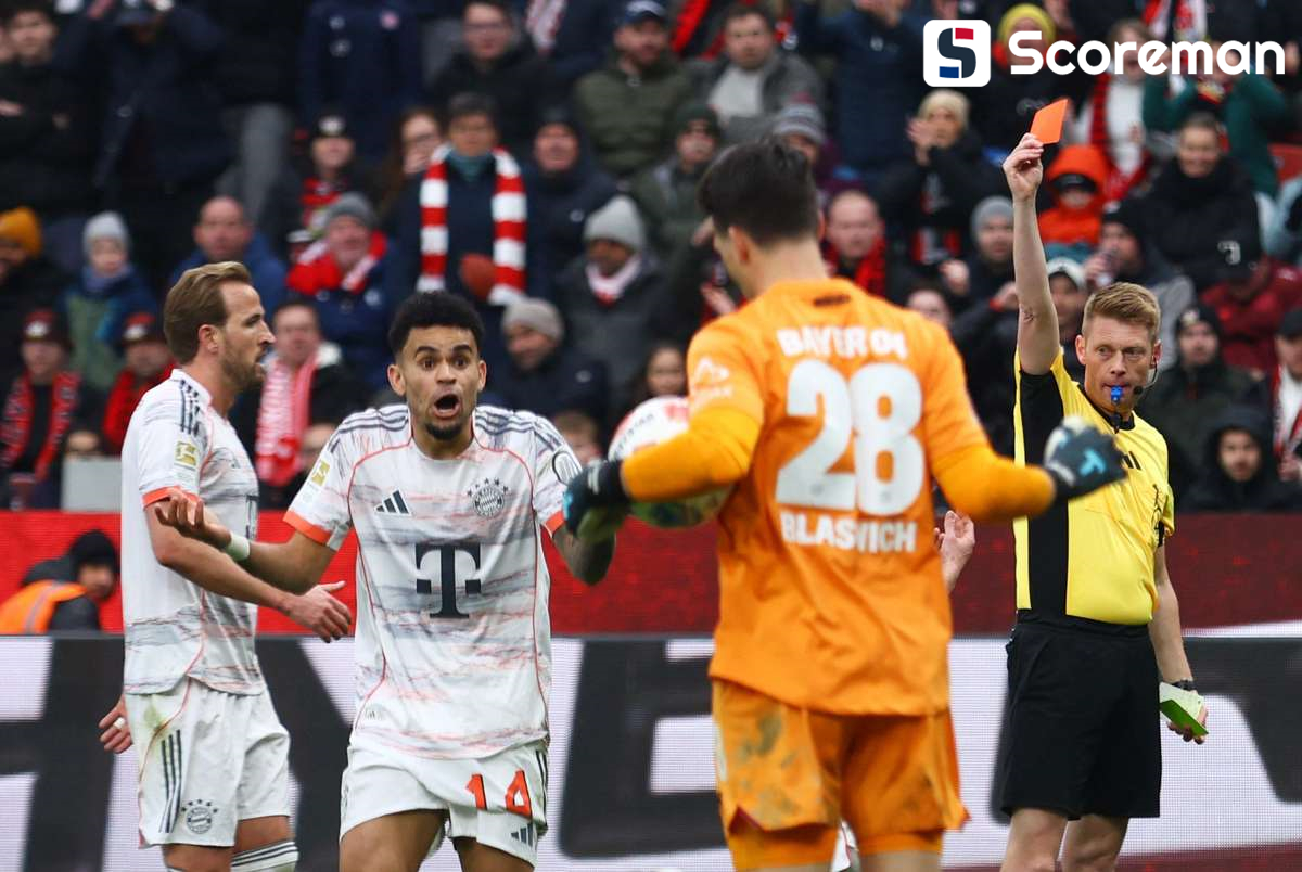 '김민재 교체투입·2명 퇴장' 뮌헨, 레버쿠젠과 1-1 무승부