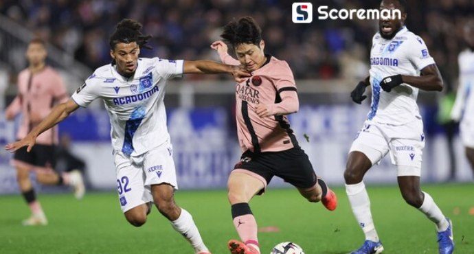 이강인, 키패스 4회에도 PSG 0-0 무승부… 최근 부진 이어져