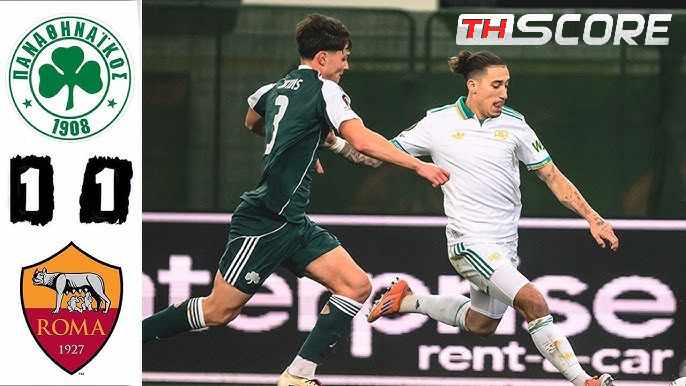 ​โรม่า 10 คนฮึดเจ๊าพานาธิไนกอส 1-1 ซิออลคอฟสกี้โขกตีเสมอพาทีมลิ่วรอบ 16 ทีม