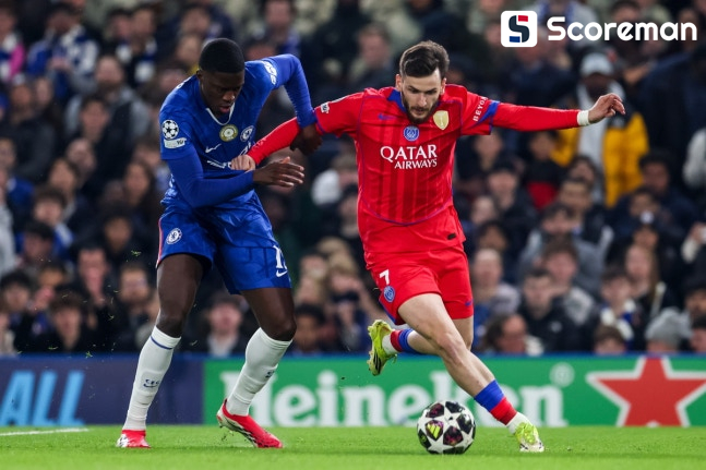 PSG, 첼시 합계 스코어 8-2 대파 UCL 8강행···LEE, 17분 활약 평점 6.5점