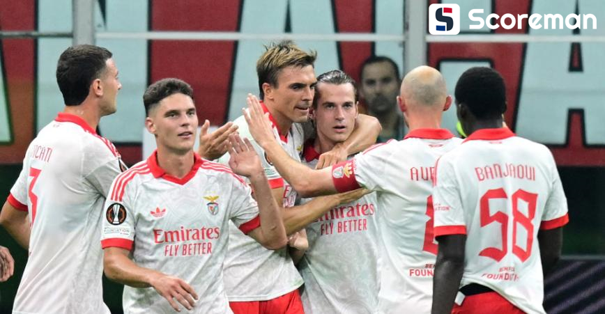 벤피카, 아모림의 밀란 원정 꺾고 유로파리그 리그 페이즈 첫 승…산 시로에서 2-0 완승