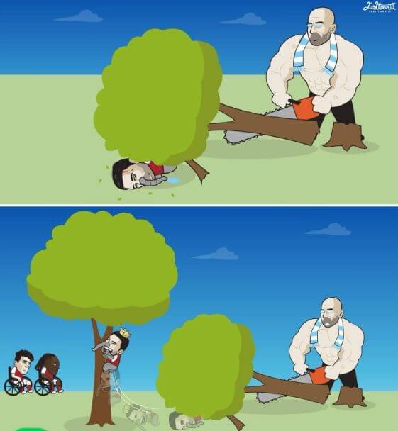 Ảnh vui hôm nay: Dẫn 3 bàn hiệp một quả không nên mở sâm banh nhé, nhắm mắt mở mắt cái Bayern đã ghi 4 bàn