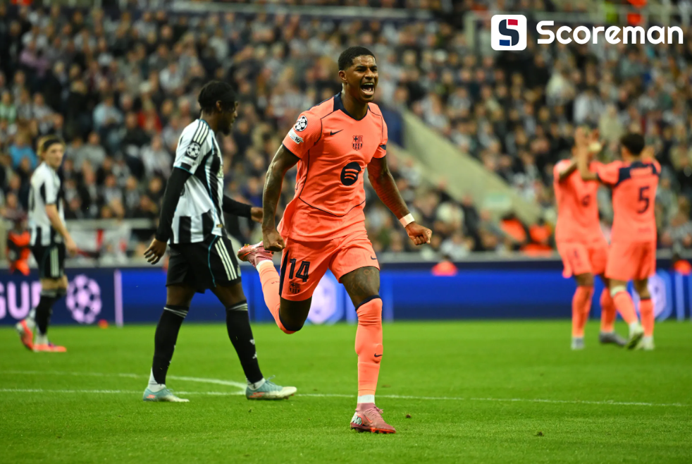 바르셀로나, 뉴캐슬에 2-1 신승... 래시포드 멀티골