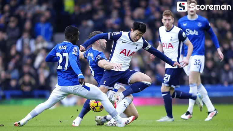 토트넘, 에버턴전에 2-3 패배...EPL 3연패 수령→15위 추락