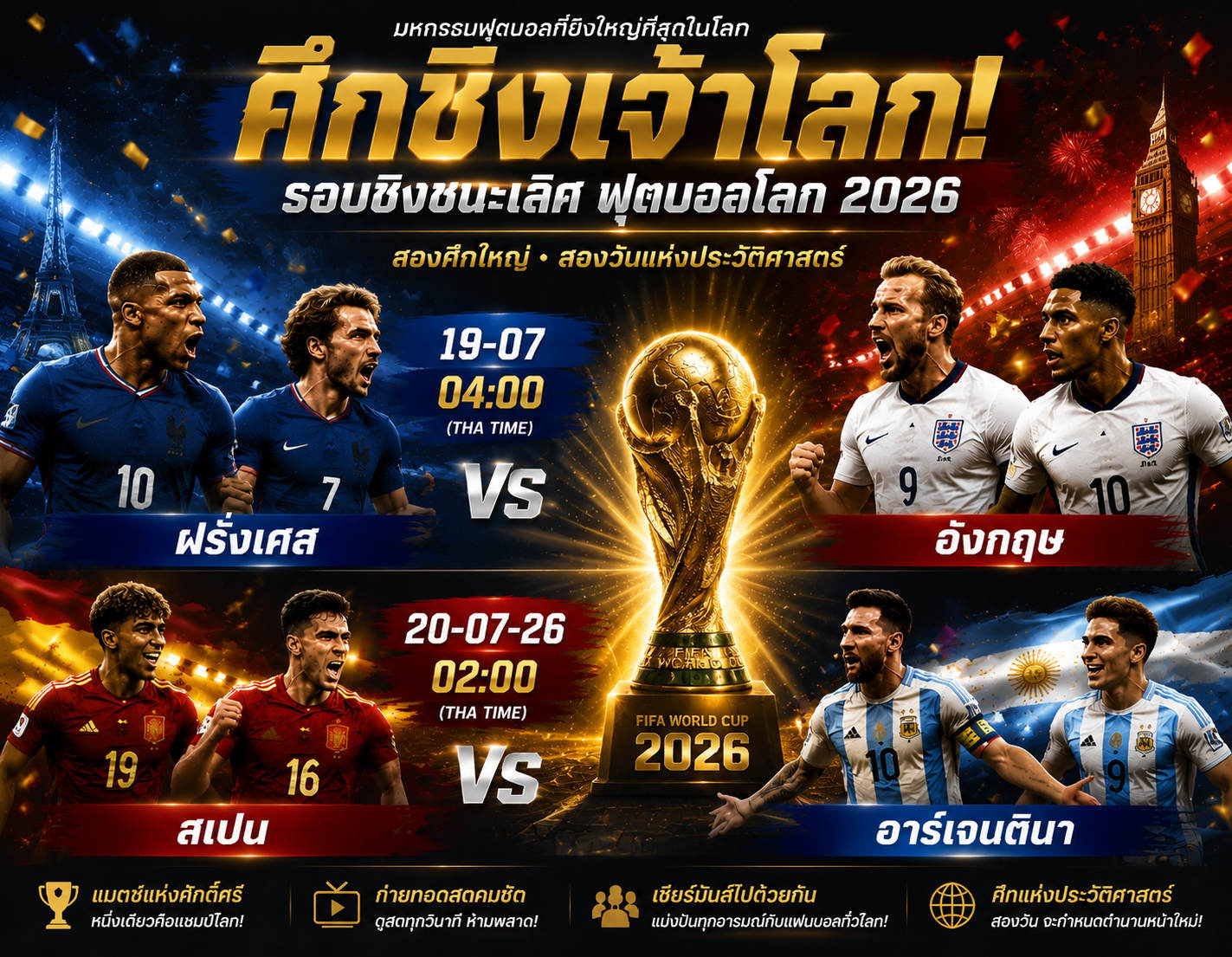 โปสเตอร์โปรโมตฟุตบอลโลก 2026 นัดชิงชนะเลิศ