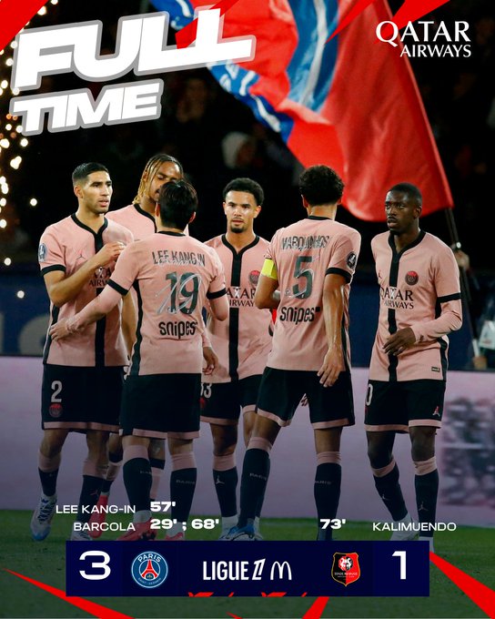 Kết quả VĐQG Pháp: PSG 3-1 Stade Rennais FC