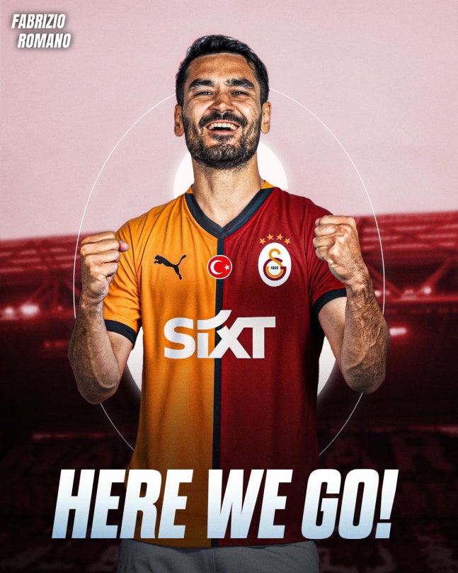 HERE WE GO! 귄도안, 맨시티 또하나의 역사가 끝난다→갈라타사라이 이적 확정