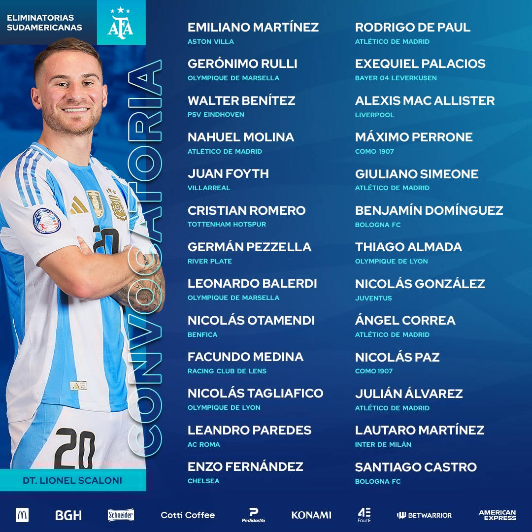 Argentina công bố danh sách vòng loại World Cup, Messi vắng mặt do chấn thương