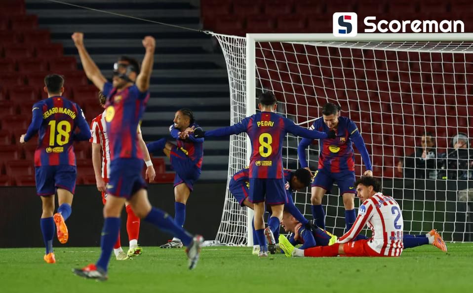 바르셀로나, AT마드리드 3-1 제압... 리그 5연승→선두 질주