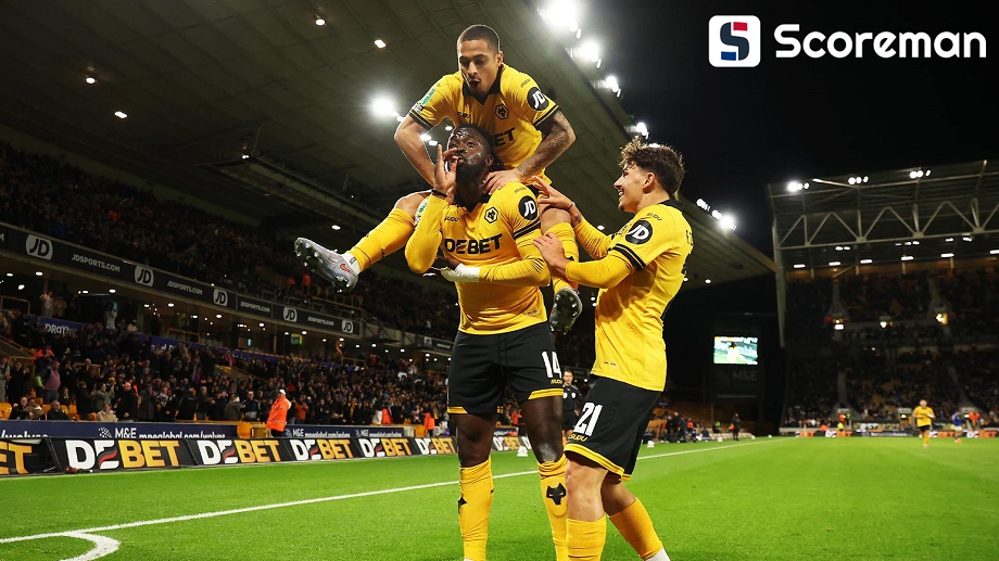 울버햄튼, 에버턴 2-0 완파 '컵대회 4R 진출'