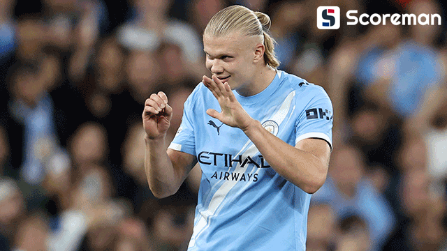 홀란드, UCL 역대 최소경기 50골 대기록… 팀은 나폴리 2-0 완승