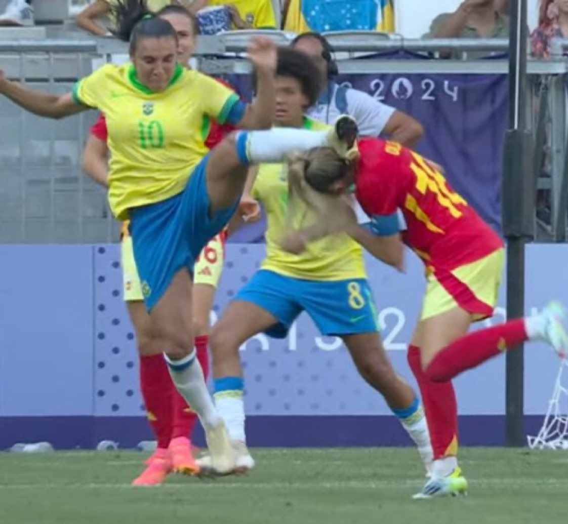 Marta's Emotional Exit After Red Card in Olympic Clash