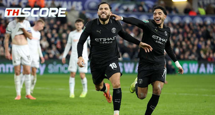 อีเอฟแอลคัพ - สวอนซี ซิตี้ 1-3 แมนเชสเตอร์ ซิตี้