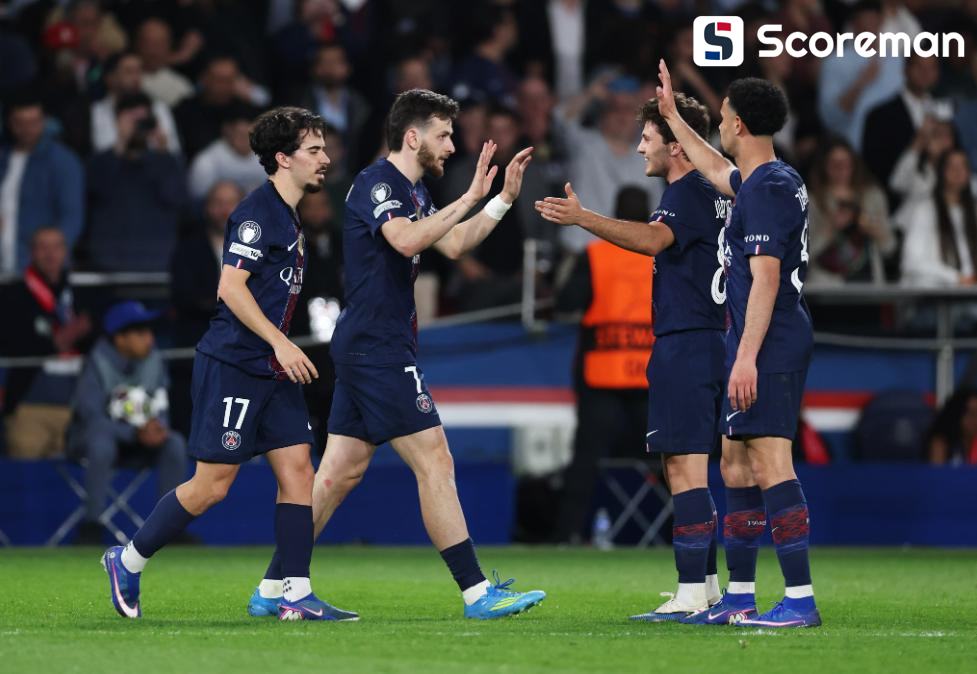 PSG, UCL 8강 1차전서 리버풀에 2-0 완승...이강인 교체 출전