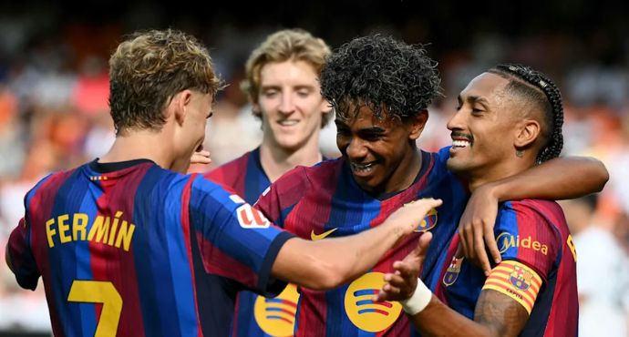 Dominant Barcelona Crush Valencia 5-0 to Maintain Perfect La Liga Start