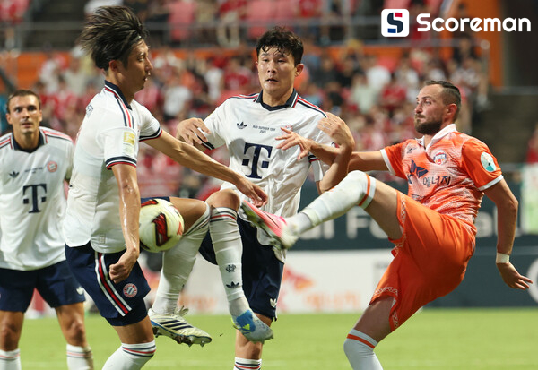 '김민재 주장 출전' 뮌헨, 제주에 2-1 승리