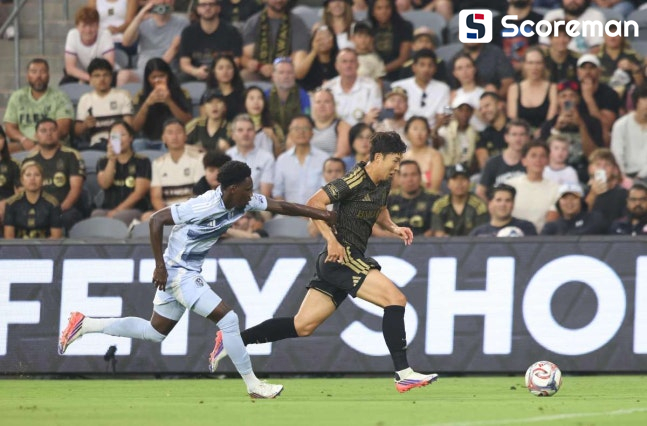 '손흥민 3G 연속골 폭발' LAFC, 캔자스시티에 4-0 대승