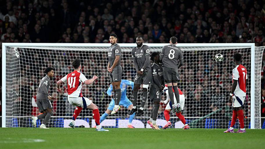 Arsenal 3-0 Real Madrid | Rice lập cú đúp siêu phẩm đá phạt, Arsenal chiếm lợi thế lớn trước trận lượt về