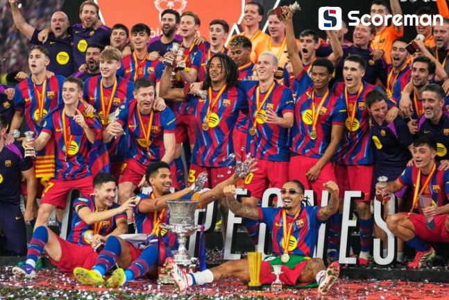 ‘하피냐 멀티골’ 바르셀로나, 레알 마드리드 3-2 꺾고 스페인 슈퍼컵 우승