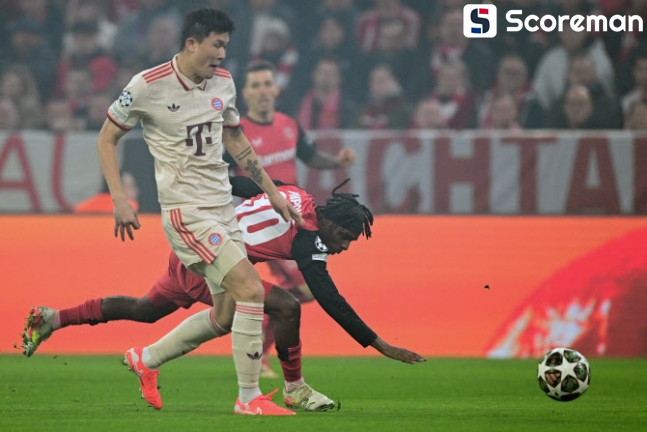 뮌헨, UCL 16강서 레버쿠젠에 3-0 완승...김민재 '89분 소화'
