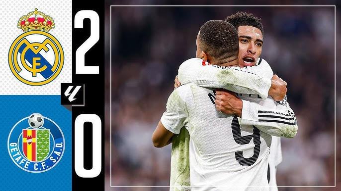 Real Madrid 2-0 Getafe | Mbappe ghi bàn, Bellingham đá quả phạt đền lập công, Real Madrid chỉ kém Barca 1 điểm