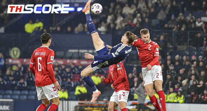 ​เกมสุดมันส์! สกอตแลนด์ ถล่ม เดนมาร์ก 4-2 ผงาดแชมป์กลุ่ม ลิ่วบอลโลก - โคนมหล่นเพลย์ออฟ