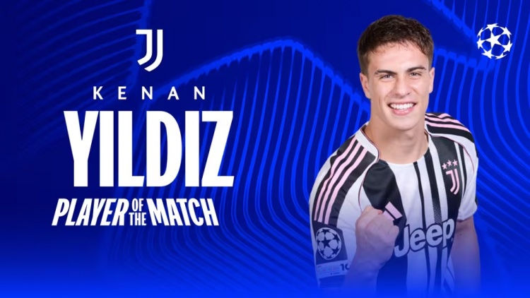 Thay đổi cục diện trận đấu! Chính thức: Yıldız được bầu chọn là cầu thủ xuất sắc nhất trận Juventus vs Bodø/Glimt