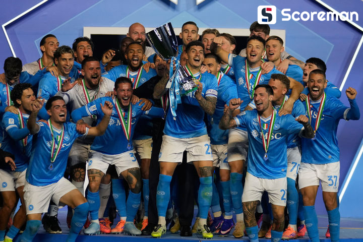 '네레스 멀티골' 나폴리, 볼로냐 꺾고 11년만에 이탈리아 슈퍼컵 우승