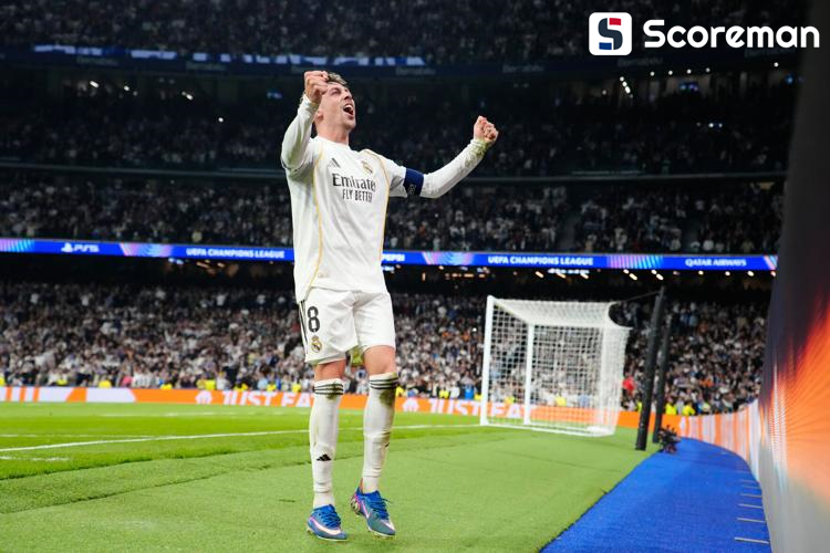 레알 마드리드, UCL 16강 1차전서 맨시티 3-0 완파…발베르데 해트트릭