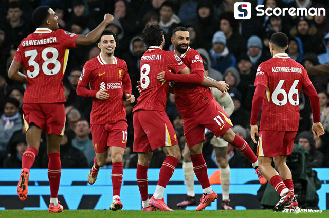 리버풀, 맨시티에 2-0 완승... 살라 '1골 1도움'