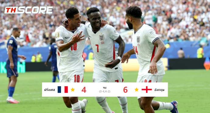 อังกฤษ ซัด ฝรั่งเศส 6-4 เถลิงอันดับ 3 บอลโลก ซาก้ากดแฮตทริก-เอ็มบัปเป้ซัดเบิ้ล