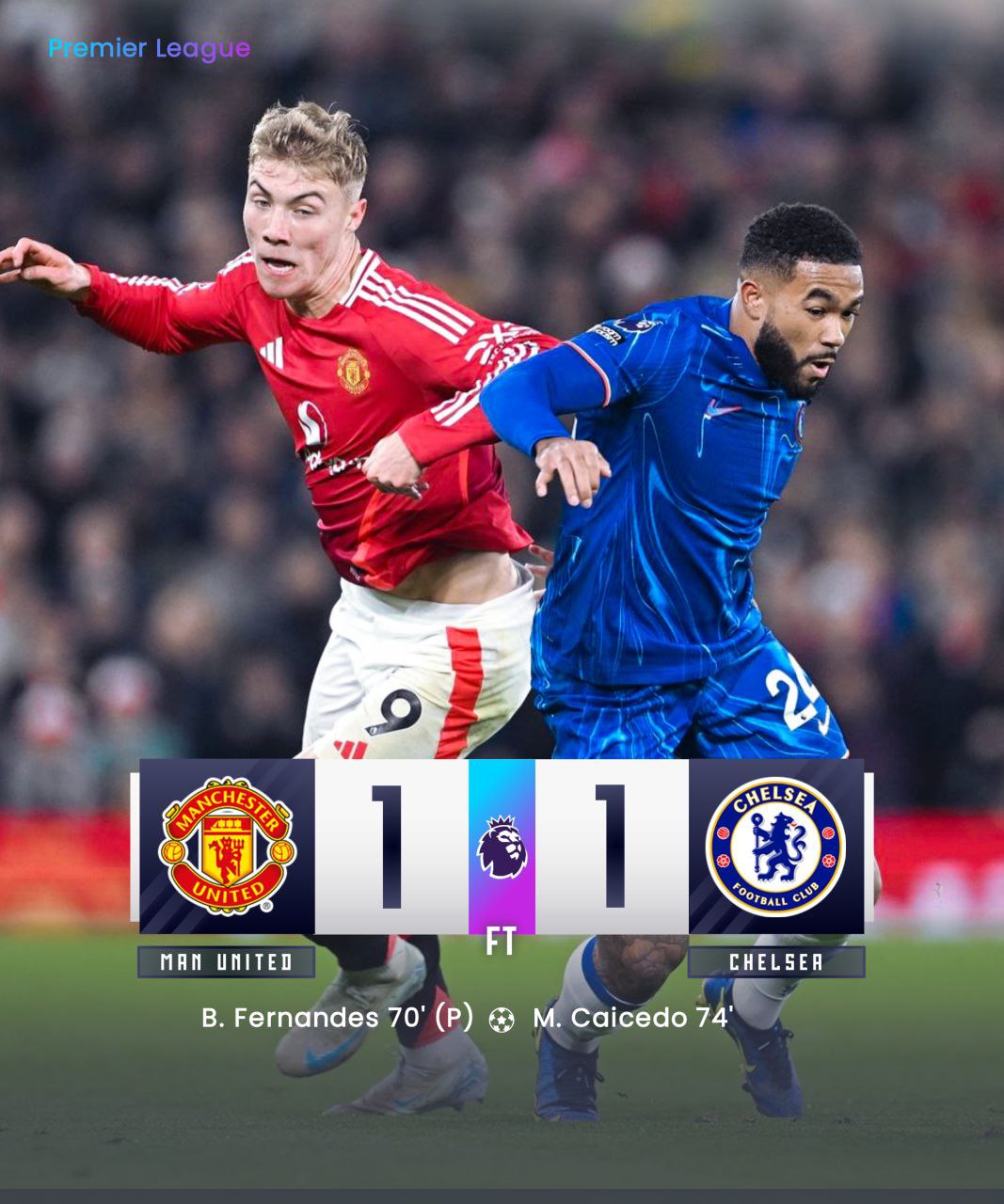 FT: Manchester United 1-1 Chelsea