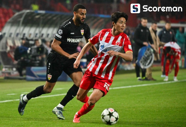 즈베즈다, UCL 예선 첫 경기서 1-0 승리...설영우 퇴장 당했다