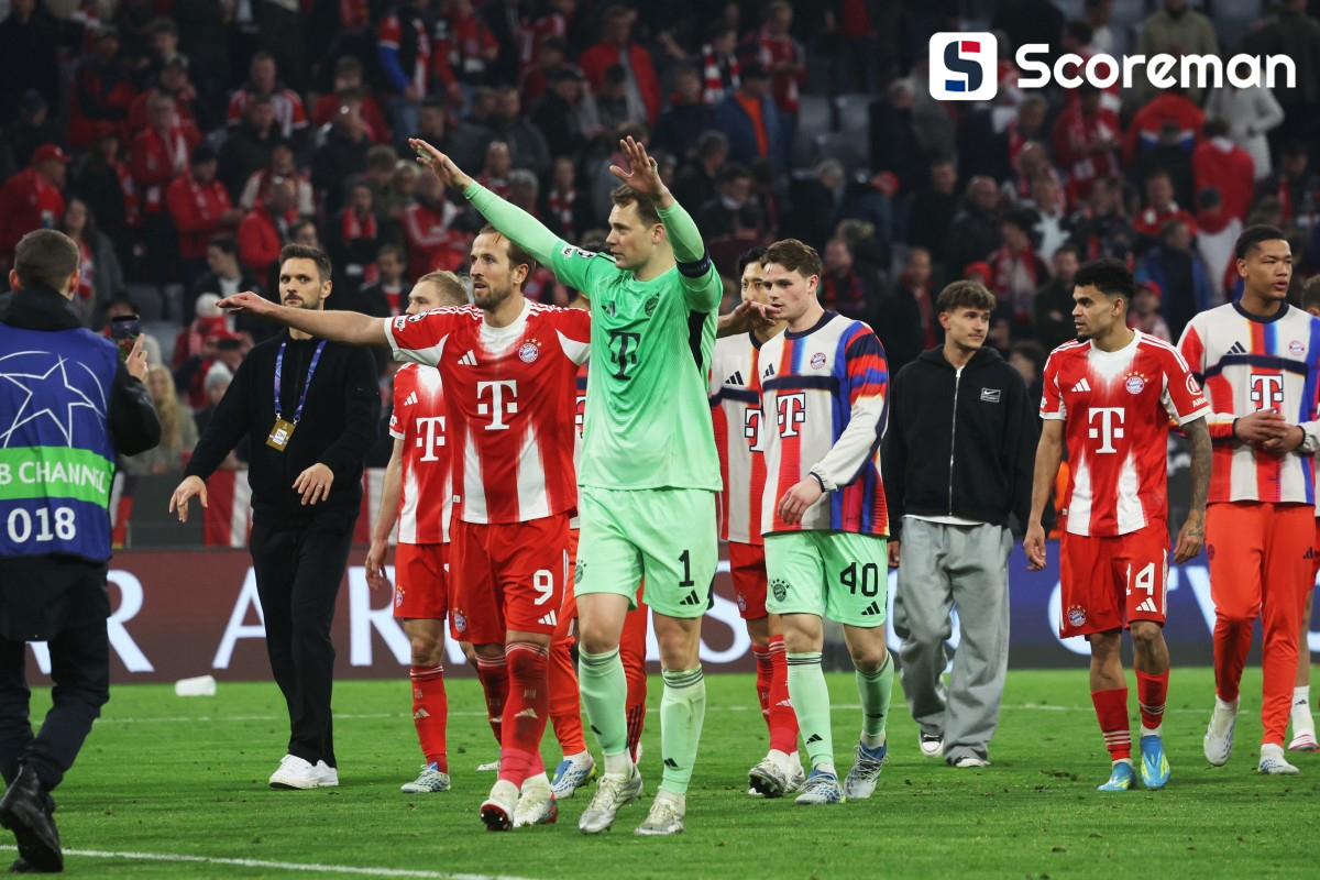 뮌헨, 레알에 4-3 난타전 승리 → UCL 준결승행…'김민재' 뮌헨vs'이강인' PSG 코리안더비