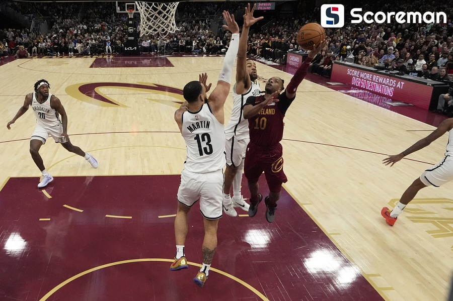 클리블랜드, 18점 열세 뒤집고 브루클린 격파…시즌 2번째 15연승