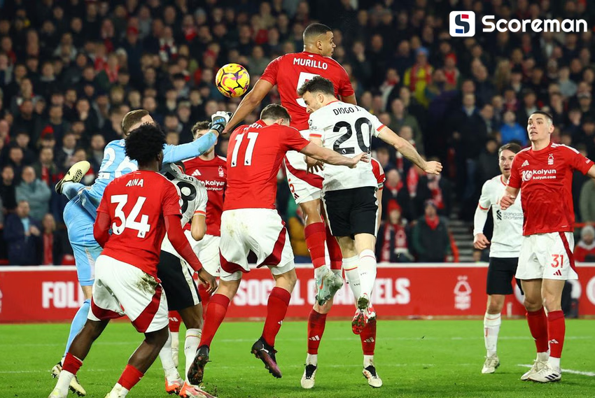 노팅엄, 리버풀과 1-1 무승부… '6점 차 2위 유지'