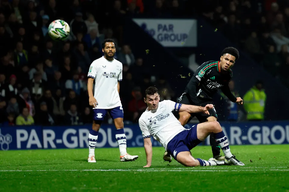 Arsenal Dominates Preston with 3-0 Victory in Carabao Cup