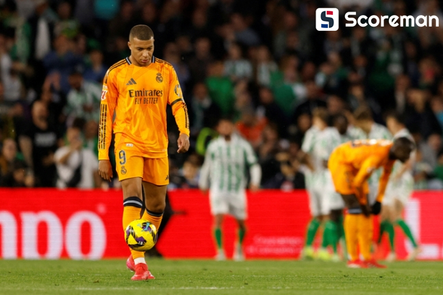 레알 마드리드, 베티스에 1-2 패배...3위로 추락