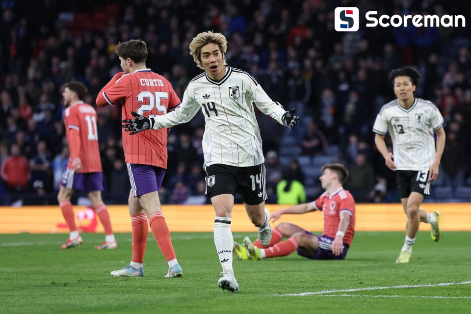 '슈팅 18개' 일본, 스코틀랜드에 1-0 승리…A매치 4연승