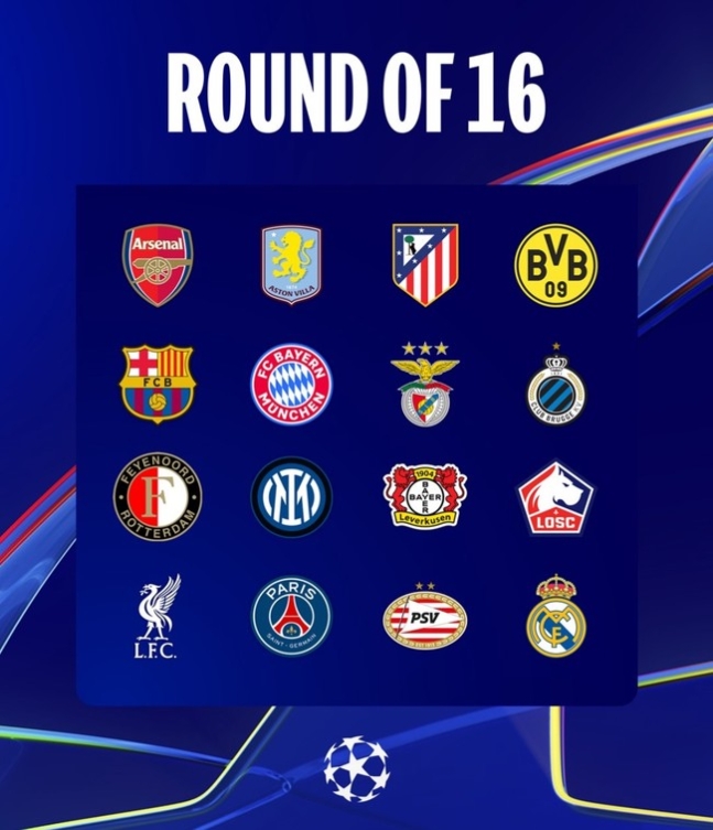 역사상 첫 챔스 16강 PO 종료...16강 진출 팀 확정!