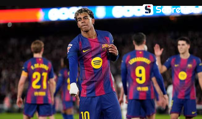 '올모-하피냐-야말 연속골' 바르셀로나, R.오비에도 3-0 격파...리그 선두 탈환