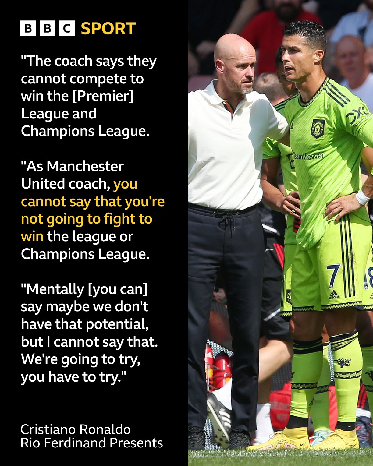 Ronaldo Calls for Manchester United Overhaul Amid Critique of Ten Hag