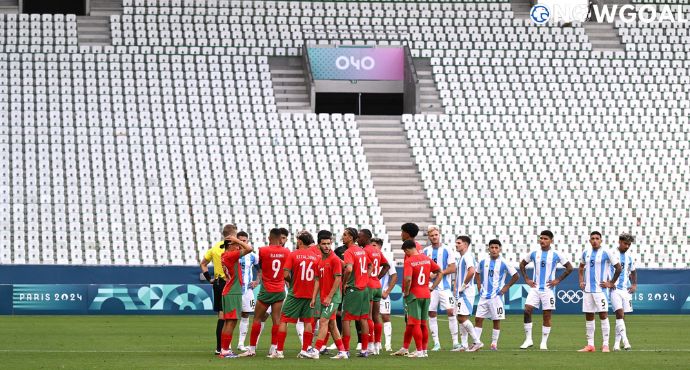 Argentina U23 lost 1-2 to Morocco U23, with Medina's equalizing goal causing chaos and being ruled invalid