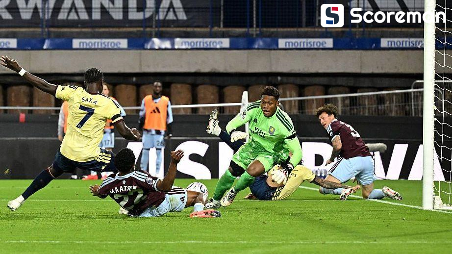 '사카 결승골' 아스널, 빌라 원정서 1-0 승...개막 후 무실점 2연승
