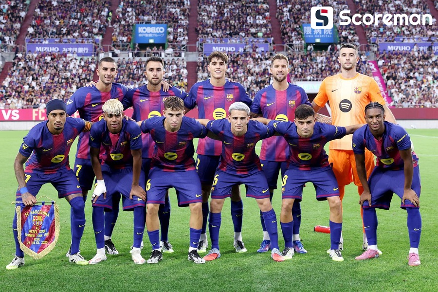 J리그 최강자 고베, 바르셀로나와 1-3 → 득점 목표 달성