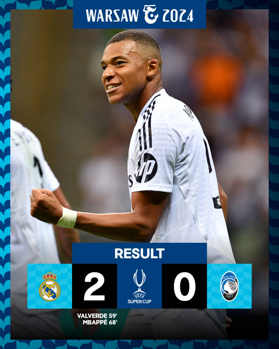 Kết quả Real Madrid 2-0 Atalanta: Real Madrid đoạt Siêu Cúp châu Ấu