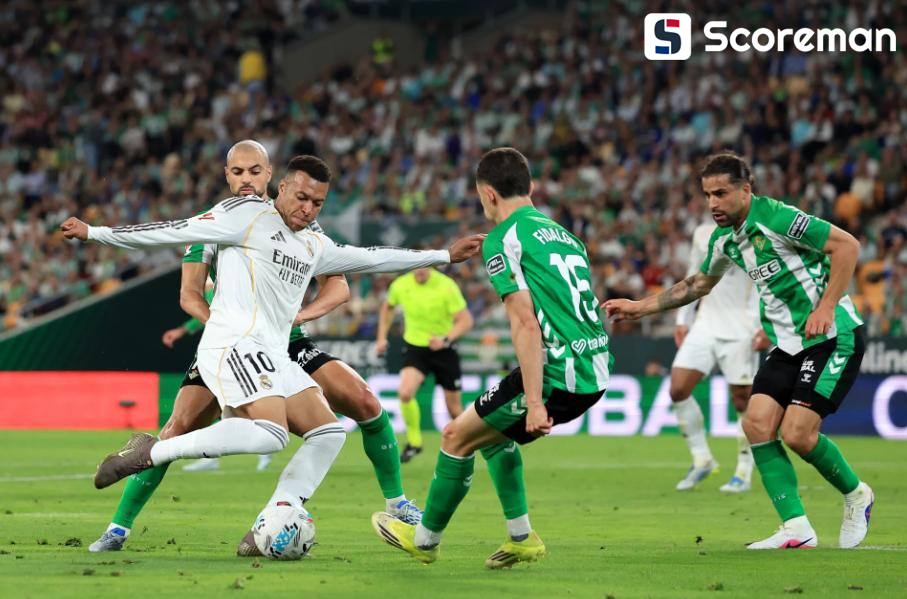 '음바페 부상' 레알, 베티스와 1-1 무승부