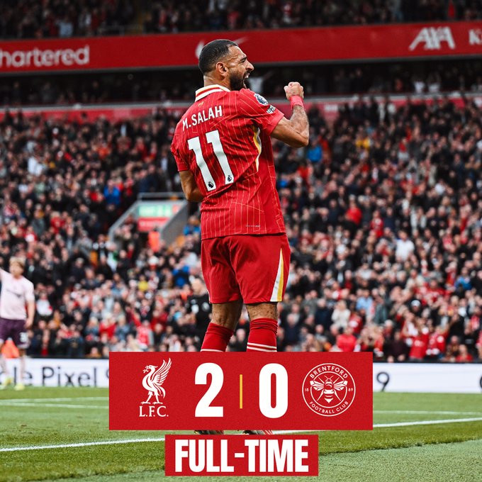 Liverpool 2-0 Brentford | Diaz và Salah lập công, The Reds thắng 2 trận liên tiếp
