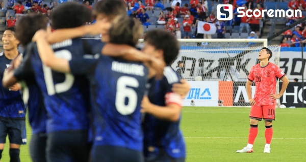 한국, 일본에 0:1 패배... 사상 첫 한일전 3연패