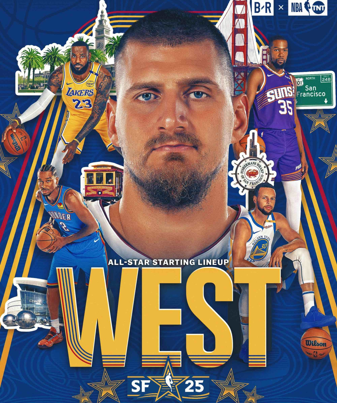 Đội hình xuất phát miền Tây của trận đấu All-Star 2025